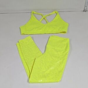 Carbon38 Neon Yellow Activewear Top